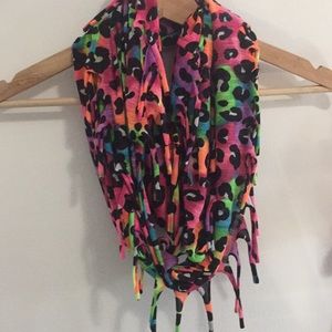 Rainbow cheta print scarf